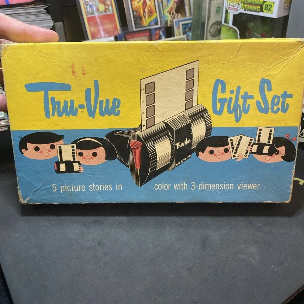 Vintage Tru-Veu gift set 1950's 1 Lens Only See Pics Works 1 Eye Only D3